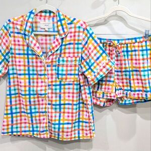 Printfresh + Oh Joy! - Plaid Picnic - Short Sleep Set - Citrus Squeeze